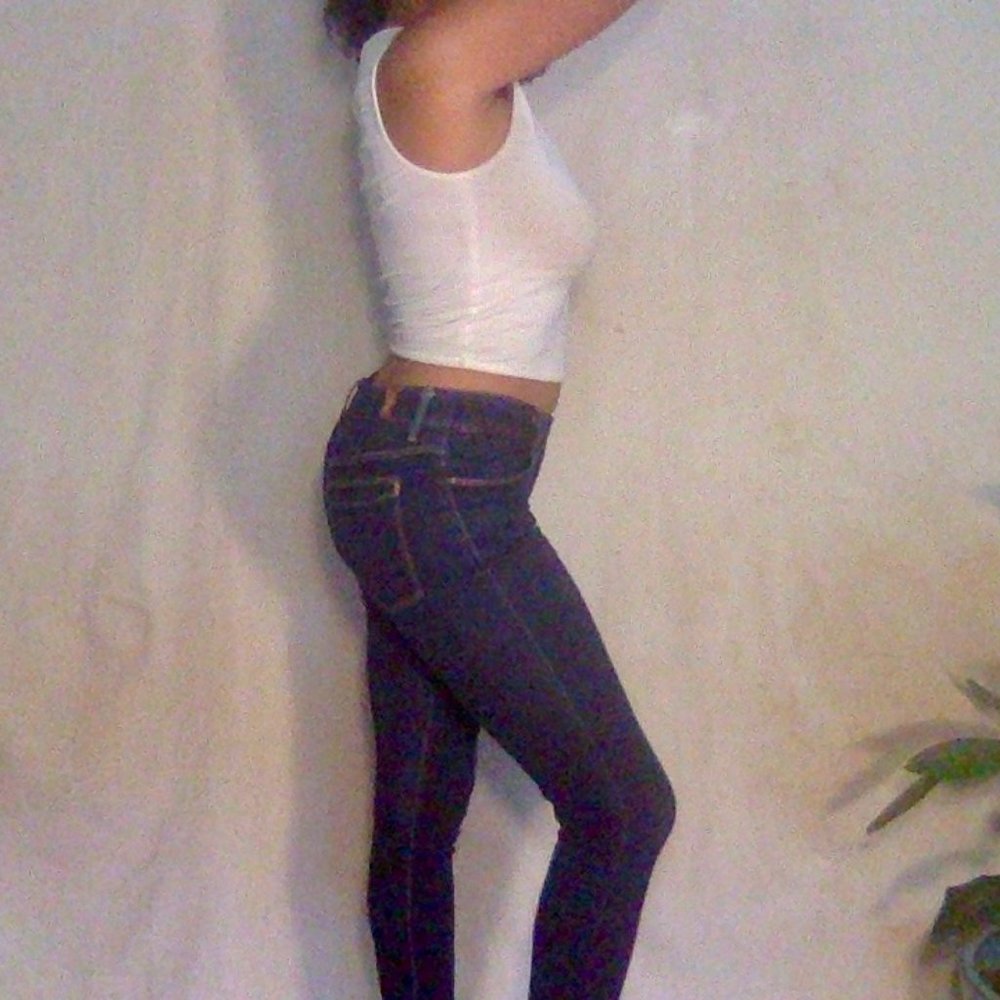 7FAM High-Waisted, Button Fly Skinny Jeans